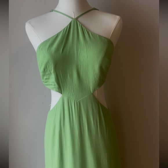 louna Elegant Green Halter Dress size small - Picture 2 of 5